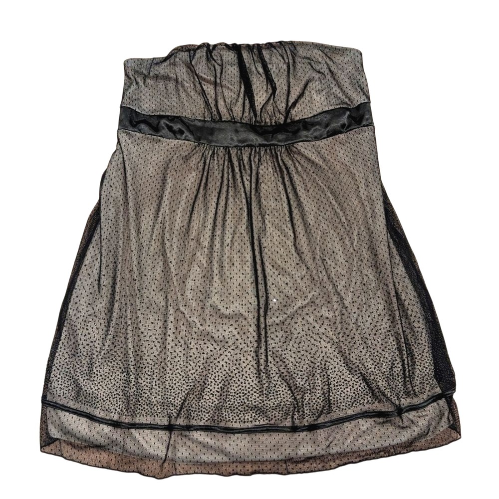 Studio 1940 PLUS 24 24w 3X Black Swiss Dot Sequin Strapless Mesh Party Dress USA